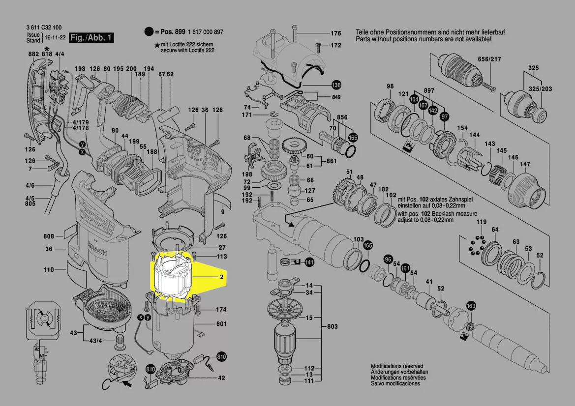 Stator réf. 1 619 P08 340 Bosch